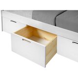 MID.YOU POSTELJA S PREDALOM 90,0 cm x 200,0 cm , bela | Shoptok.si