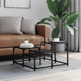  Stolić za kavu crni 68x68x40 cm od konstruiranog drva | shoptok.hr