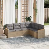 vidaXL 6-dijelni set vrtnih sofa s jastucima bež od poliratana | shoptok.hr