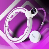 Hhm17 hula hop bijelo/ljubičasto magnetski s utegom + brojač hms | shoptok.hr