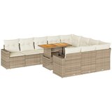  11-dijelni set vrtnih sofa od poliratana s jastucima bež | shoptok.hr