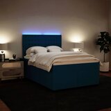  box spring s madracem plavi 160 x 200 cm baršunasti | shoptok.hr
