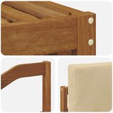  Set vanjskih sofa 4 kom. Prirodna i bež Bijela 185,5 x 122,5 x 73 cm | shoptok.hr