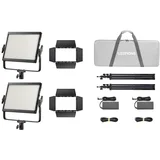 LP400Bi K2 Black Litemons Bi-color LED Light Panel 2-light kit