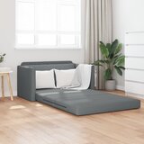 vidaXL talni kavč postelja 2-v-1 temno siva 124x71x78 cm tkanina | Shoptok.si