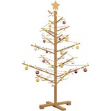  Drveno božićno drvce Smeđa 125 cm Masivno borovo drvo | shoptok.hr