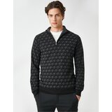Koton Men's Black Patterned Sweater cene