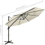 vidaXL suncobran s 4 razine i aluminijskom šipkom boja pijeska 3 x 3 m | shoptok.hr