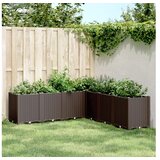 vidaXL Vrtna sadilica smeđa 160 x 160 x 53 cm PP | shoptok.hr