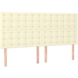  LED posteljno vzglavje krem 160x5x118/128 cm umetno usnje, (20938729) | Shoptok.si