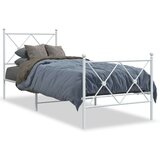 Metalni okvir kreveta uzglavlje i podnožje bijeli 75x190 cm Cijene