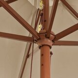  Vrtni suncobran s drvenim stupom smeđesivi 299 x 240 cm | Eponuda.ba