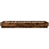 Posteljni okvir z LED lučkami dimljeni hrast 100x200 cm | Shoptok.si