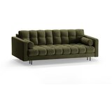 Cosmopolitan Design Zelena žametna raztegljiva sedežna garnitura s prostorom za shranjevanje 222 cm Bali – | Shoptok.si