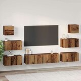  Set TV komoda Zidne Ostalo s pohranom s vratima 8 pcs Staro drvo 60 x 30 x 30 cm | shoptok.hr