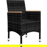  7-dijelni vrtni blagovaonski set crni | shoptok.hr
