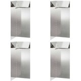  Ograda protiv puževa 4 pcs Srebrno 10 x 10 x 25 cm | shoptok.hr