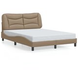 Maison Chic Posteljni okvir - Dvoposteljna postelja - Zakonska postelja z vzglavjem kapučino 140x190 cm umetno usnje-J16223, (21776003) | Shoptok.si