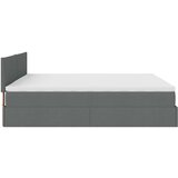 vidaXL Otomanski posteljni okvir z vzmetnicami siv 200x200 cm blago | Shoptok.si