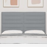  LED glava kreveta s LED trakama Svijetlo siva 144 cm tkanina | shoptok.hr
