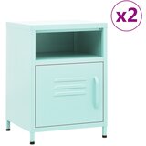  Noćni ormarići 2 kom boja mente 35 x 35 x 51 cm čelični | Eponuda.com
