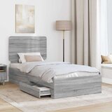  Okvir za krevet Siva Sonoma 90 x 190 cm Konstruirano drvo | shoptok.hr