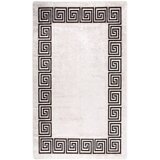 vidaXL Pralna preproga bela in črna 120x170 cm protizdrsna | Shoptok.si