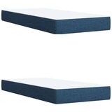 vidaXL Krevet s oprugama i madracem plavi 200 x 200 cm od tkanine | shoptok.hr