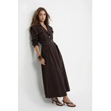 Trendyol Modest Ženska haljina Tctss26Eb00159, Smeđa Cene