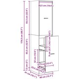 vidaXL Lekarniška omara siva sonoma 40x41x174,5 cm inženirski les | Shoptok.si