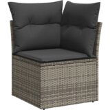vidaXL Set od 8 dijelova vrtnih sofa s jastučićima Siva Poli Ratan | shoptok.hr