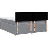  Krevet s oprugama i madracem svjetlosivi 200 x 200cm od tkanine | shoptok.hr