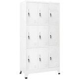 Ormarić s ključem i 9 pretinaca čelični 90 x 45 x 180 cm sivi | shoptok.hr