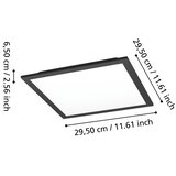 Eglo 901505-LED rgbw prigušiva stropno svetlo moradillo-z LED/14W/230V 30x30cm crna | Eponuda.com