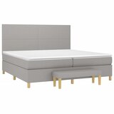  s oprugama i madracem svjetlosivi 200 x 200cm od tkanine | shoptok.hr