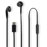 Nedis, Žične slušalke USB-C z mikrofonom in nadzorom glasnosti 1,2 m, Črna, (5000228835)
