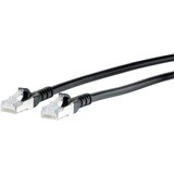 Metz Connect 1308452000-E RJ45 omrežni kabel\, Patch kabel CAT 6a S/FTP 2.00 m črna z zaščitnim zapornim zatičem 1 kos, (20421584) | Shoptok.si