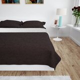 vidaXL Dvostrani prošiveni prekrivač 170x210 cm krem smeđi | shoptok.hr