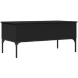 vidaXL Stolić za kavu crni 100 x 50 x 45 cm konstruirano drvo i metala | shoptok.hr