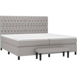  Krevet s oprugama i madracem svjetlosivi 200 x 200cm od tkanine | shoptok.hr