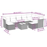  10-dijelni set vrtnih sofa s jastucima bež od poliratana | shoptok.hr