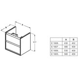 Ideal Standard E1606B2 - Kupatilski ormarić ispod umivaonika CONNECT AIR 53x40,9cm bela | Eponuda.com