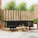  Set vanjskih sofa 7 kom. Bijela i crna | shoptok.hr