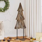 vidaXL Božićno drvce s stalakom Smeđa 120 cm Masivna tikovina | shoptok.hr