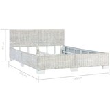 vidaXL okvir za krevet od prirodnog ratana sivi 140 x 200 cm | shoptok.hr