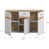 MID.YOU Komoda Ashton, Siva/hrast | Shoptok.si