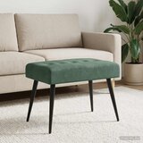  Klupa s gumbastim tkanjem Morska zelena 60 x 40 x 45 cm Baršun | shoptok.hr