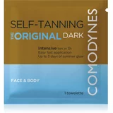 Comodynes Self-Tanning Towelette samoporjavitveni robček za obraz in telo odtenek dark 8 kos