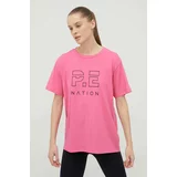 P.E Nation Bombažen t-shirt vijolična barva