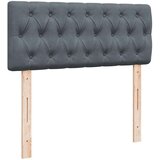 vidaXL Otomanski posteljni okvir z vzmetnico siv 120x190 cm žamet | Shoptok.si